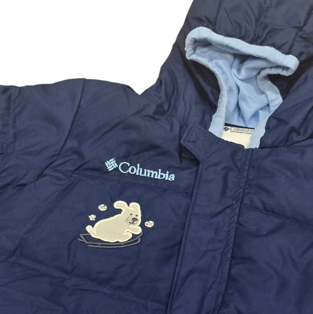 NEW Vintage Columbia Snuggly Bunny Bunting Suit Infant Down Insulated